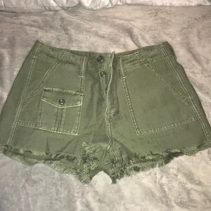 AE button fly festival shorts